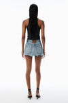 Alexander Wang light powder blue blue double-layer skort with hardware