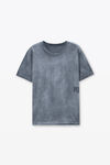 Alexander Wang washed asphalt puff logo tee in cotton jersey