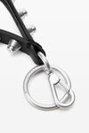 Alexander Wang black trap stud keychain wristlet