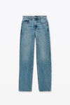 Alexander Wang vintage light indigo pre-styled denim jeans with pointelle waistband