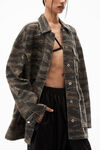 alexander wang 迷彩色束腰牛仔夹克 camo