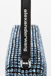 alexander wang heiress pouch in crystal mesh baby blue