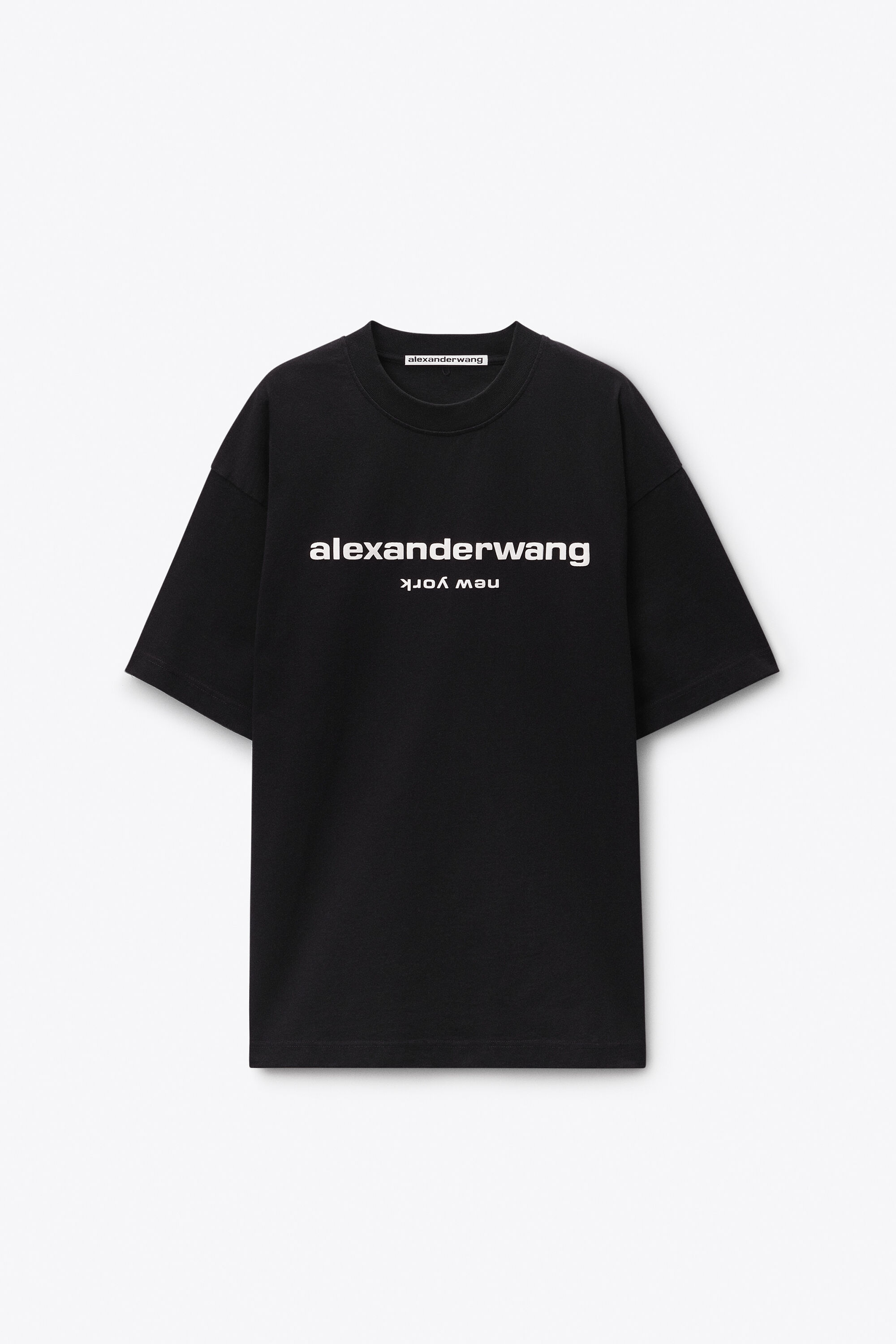alexander wang 亚历山大王Puff Logo Oversized Tee BLACK