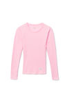 Alexander Wang light pink long-sleeve tee in ribbed cotton jersey