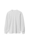 alexander wang unisex long sleeve in cotton waffle thermal  heather grey