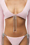 alexander wang 棉质雪尼尔短款开衫 neon light pink