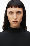 alexander wang turtleneck sweatshirt in classic terry faded black