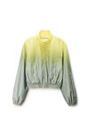 Alexander Wang silver/yellow veste de survêtement réfléchissante effet rétréci