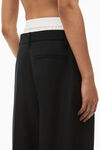 alexander wang 羊毛混纺叠搭剪裁裙裤 black