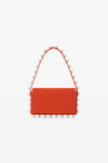 Alexander Wang fiery red roz wallet with crossbody strap in leather