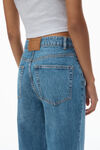Alexander Wang vintage medium indigo fly high-rise stacked jeans