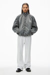 Alexander Wang black oversized piped track jacket