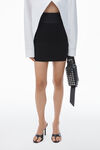 Alexander Wang black miniskirt with logo elastic