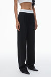 Alexander Wang black pleated trouser in wool tailoring