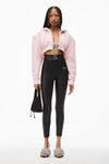 alexander wang ryan small bag in metallic rib knit black
