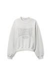 Alexander Wang dirty white distressed logo sweatshirt