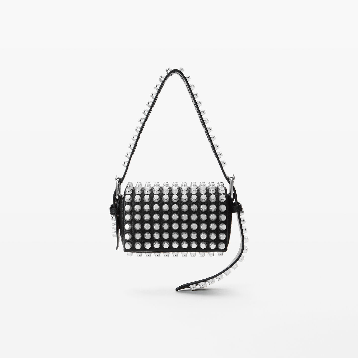 Alexander Wang Small Ricco Studded Leather Shoulder Bag In Black