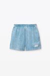 Alexander Wang washed blue relaxed-fit shorts in heavy cotton jersey