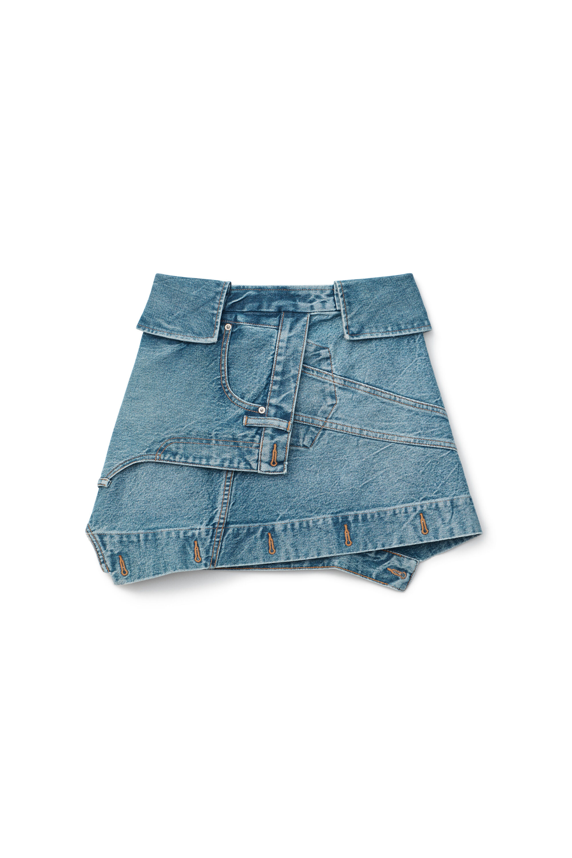 alexander wang deconstructed moto skirt