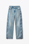 Alexander Wang vintage bleach blue jean maille stretch basket bleu délavé