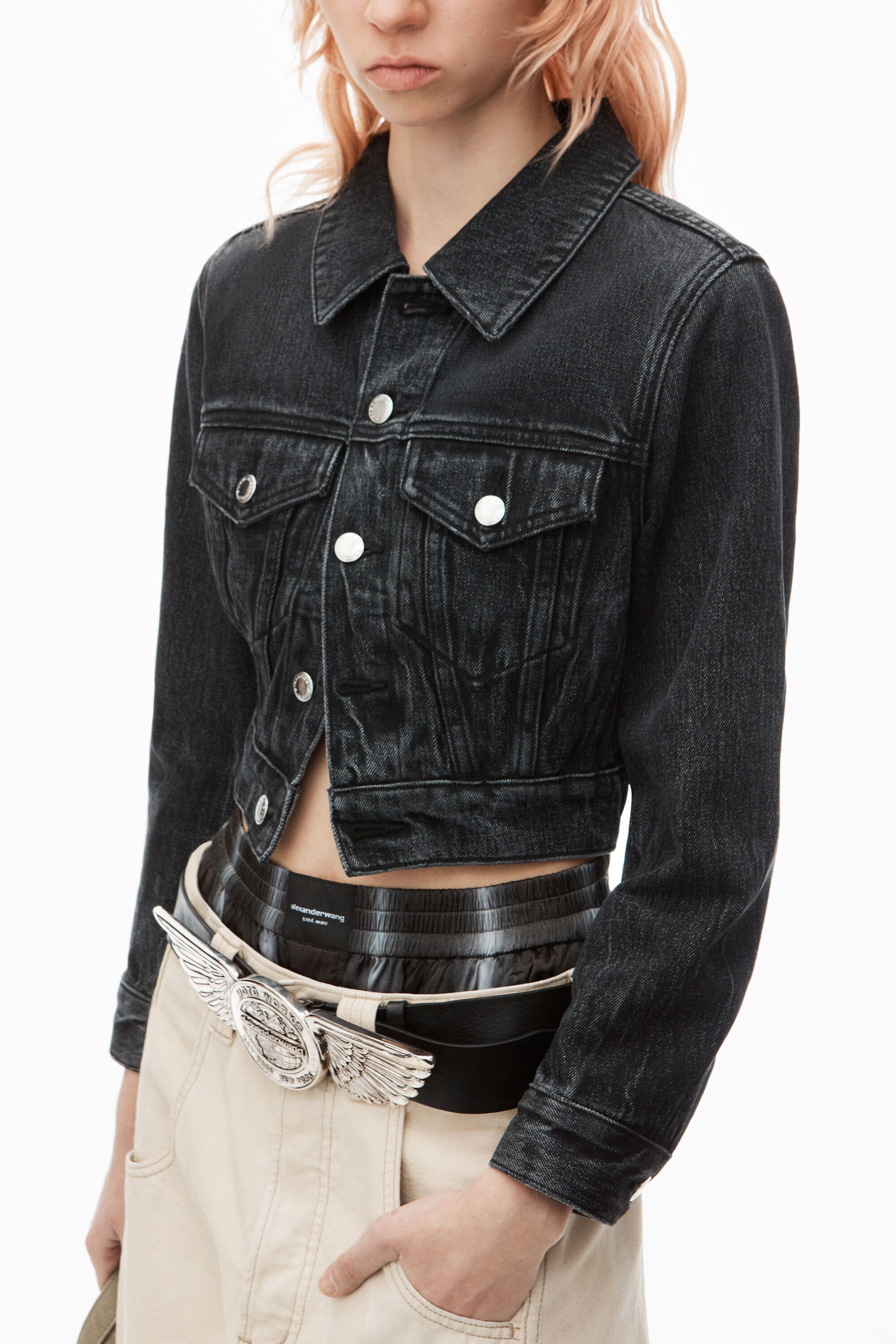 alexanderwang★フロックデニム スリムトラッカージャケット 楽天市場】90S PIECED トラッカージャケット ライトインディゴ