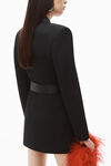 alexander wang 羊毛精裁西装连衣裙 black