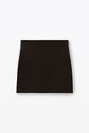 alexander wang mini skirt in compact jacquard black