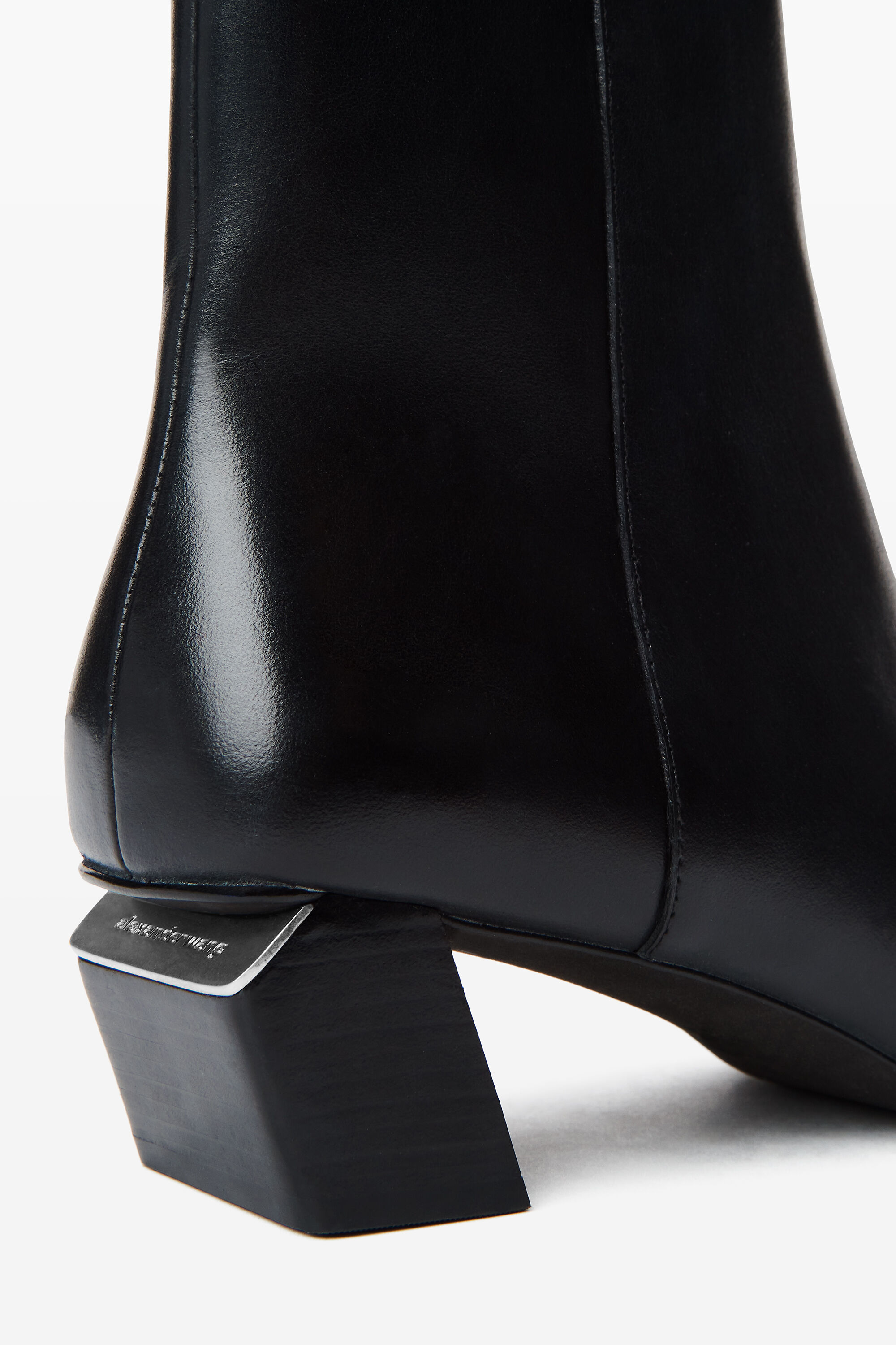 Alexander Wang ☆Diablo レザーロングブーツ 85mm Diablo Open Back Thigh-High Boot in Leather in BLACK