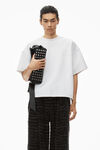 Alexander Wang white puffed logo oversize tee in cotton