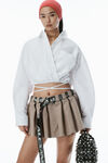 Alexander Wang white コットンオックスフォード ラップシャツ