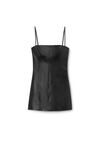 Alexander Wang black fitted minidress in linen chintz