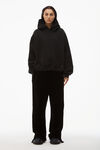 alexander wang pantaloni truck in velour con effetto raggrinzito black