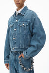 Alexander Wang vintage medium indigo rounded trucker jacket with bonded seams