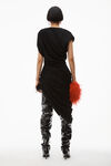 alexander wang asymmetrical tshirt dress in silky jersey black