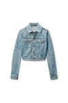Alexander Wang vintage bleach blue giacca trucker blu scolorito