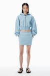 Alexander Wang light blue light blue cropped zip-up hoodie
