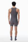 Alexander Wang army drab men's grey cropped racerback tank top