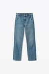 alexander wang og high-rise stovepipe jean in denim  vintage medium indigo