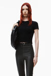 alexander wang crescent large crackle leather shoulder bag black