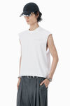 Alexander Wang white 白色复古渐变效果无袖背心