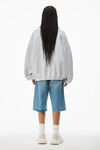 alexander wang ny puff graphic sweatshirt in terry light heather grey