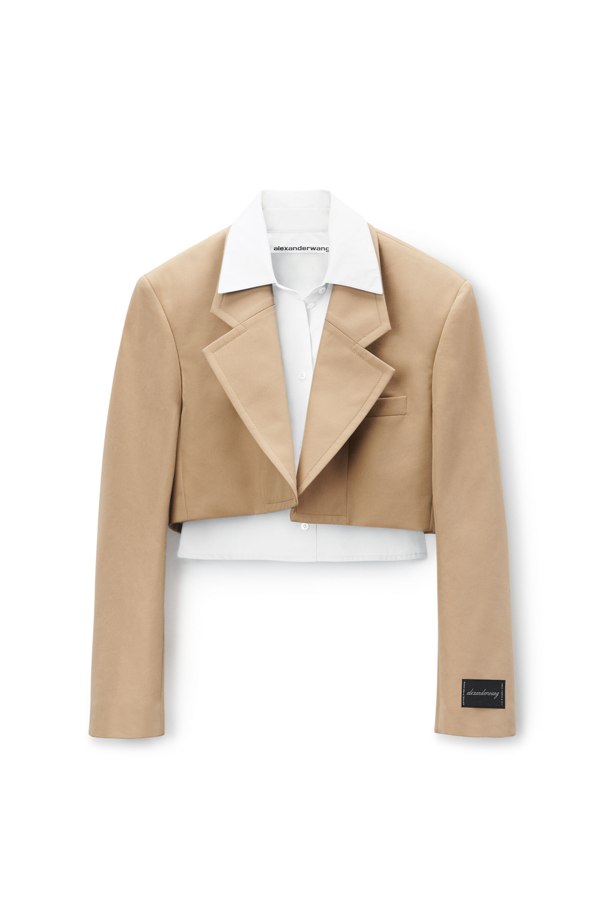 ジャケット Alexander Wang CROPPED BLAZER WITH CHAIN (1WC3252680 001) Black cropped blazer Alexander wang - women - ALEXANDER WANG