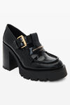 alexander wang carter 95 防水台皮革乐福鞋 black