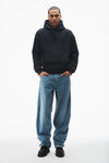 Alexander Wang black unisex hoodie in dense fleece