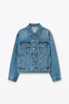 Alexander Wang vintage light indigo oversize trucker jacket in cotton denim