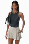 Alexander Wang stone graue shorts aus baumwollmischgewebe