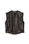 alexander wang 软皮革超大版型机车背心 black