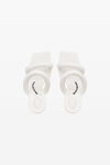 Alexander Wang white julie 105 毫米牛仔布水晶烫钻装饰管状凉鞋