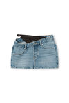alexander wang asymmetric bikini layer mini skirt in denim vintage light indigo
