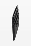 alexander wang card case in crackle patent  black
